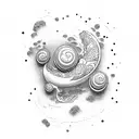 /imagine delicate woman's chest tattoo across front of right shoulder of mt fuji in hokusai style tiny snail tattoo design idea