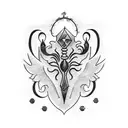 ghost chandelier tattoo design idea