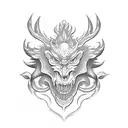 ghost chandelier tattoo design idea