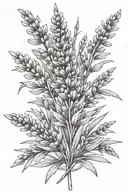 lavender sprigs tattoo design idea