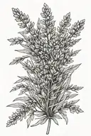 lavender sprigs tattoo design idea