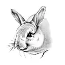bad bunny  tattoo design idea
