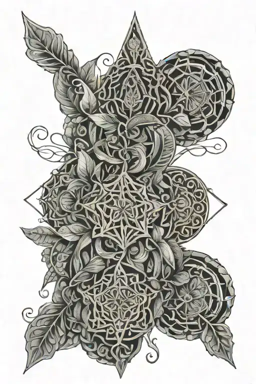 ayahuasca vine growing tattoo design idea