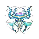 Scorpio zodiac sign with opal tattoo design idea
