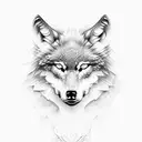 Wolf and eagle tattoo design idea