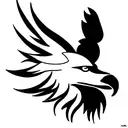 Wolf and eagle tattoo design idea