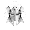 crusader knight tattoo design idea