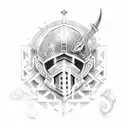 crusader knight tattoo design idea