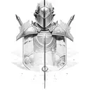 crusader knight tattoo design idea