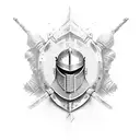 crusader knight against an arab warrior tattoo design idea