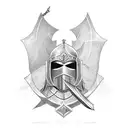 crusader knight against an arab warrior tattoo design idea