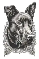 labrador dog tattoo design idea