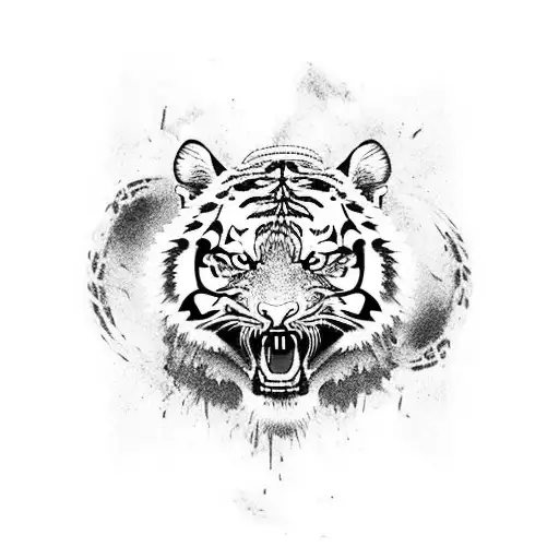 tiger and dragon tattoo design idea