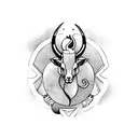 Capricorn tattoo design idea