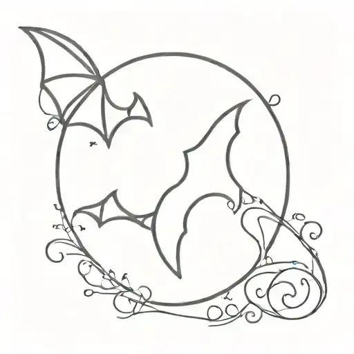 semi colon bat incorporated  tattoo design idea
