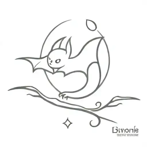 small semi colon bat incorporated  tattoo design idea