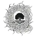 tumbleweed tattoo design idea
