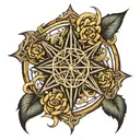 tumbleweed symmetrical tattoo design idea