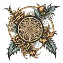 tumbleweed symmetrical tattoo design idea