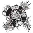 tumbleweed tattoo design idea
