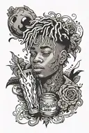 juice wrld tattoo design idea