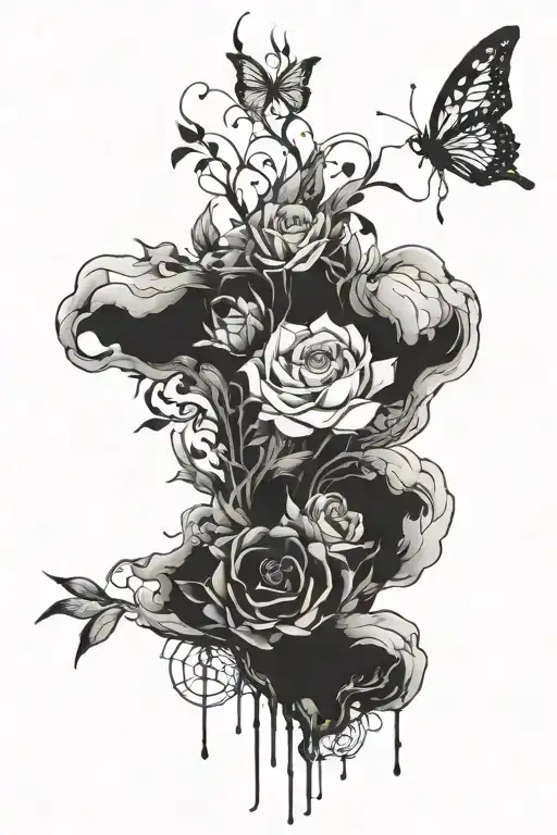 manifestation of anxiety depression tattoo design idea