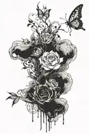 manifestation of anxiety depression tattoo design idea