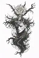 manifestation of anxiety depression tattoo design idea