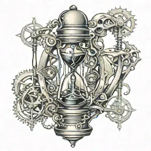 11:11 hour glass  tattoo design idea