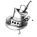 mad hatter tattoo design idea