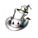 mad hatter tattoo design idea