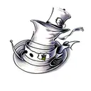 mad hatter tattoo design idea