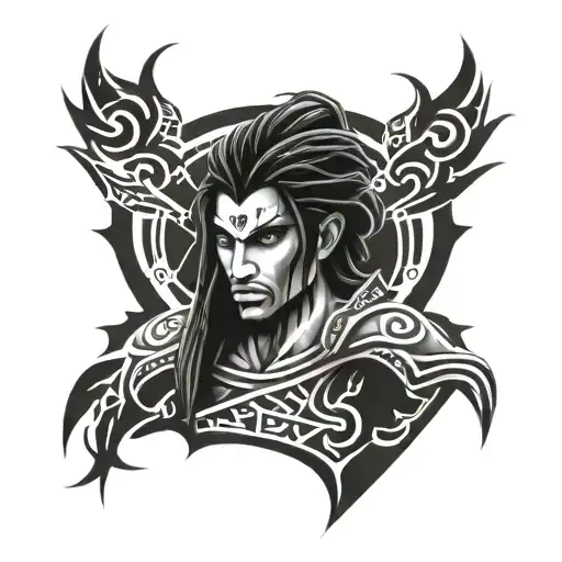 Tribal tattoo based on prince of Persia two thrones   tattoo design idea