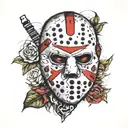Jason mask tattoo design idea