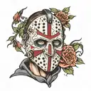Jason mask tattoo design idea