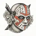 Jason mask tattoo design idea