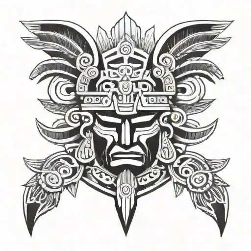 body warrior aztec tattoo design idea