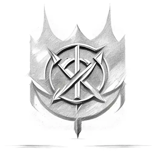 A sketch-style tattoo of a communist symbol  tattoo design idea