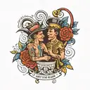 altruism, brotherly love with a brother tattoo design idea