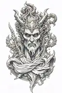 Hades God of the Underworld tattoo design idea