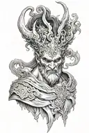 Hades God of the Underworld tattoo design idea