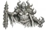 Hades God of the Underworld tattoo design idea