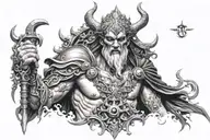 Hades God of the Underworld tattoo design idea