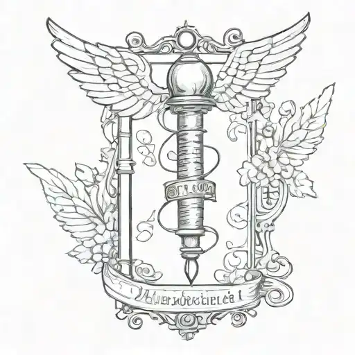 An opened safety pin, a semi colon, the Roman numerals 16 and the full bible verse of Mathew 5:14 tattoo design idea