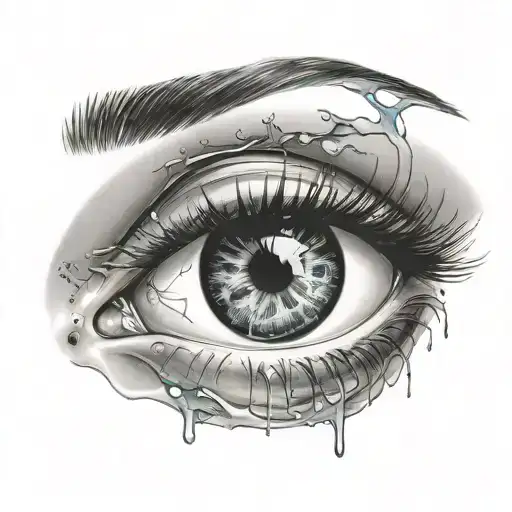  an eye that exspresses It is always by way of pain one arrives at pleasure  4k 3D look tattoo design idea