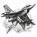 F-16, Falcon flying tattoo design idea