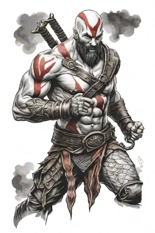 kratos god of war tattoo design idea