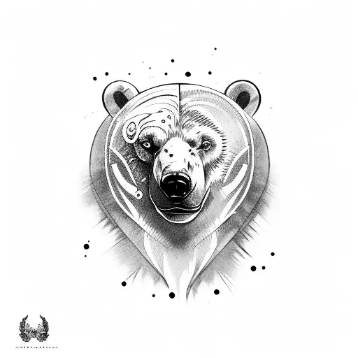 polar bear tattoo design idea