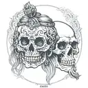 Hindu aghori skull tattoo design idea