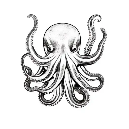 Octopus that would fit inside a 6 inch diameter circle  tattoo design idea